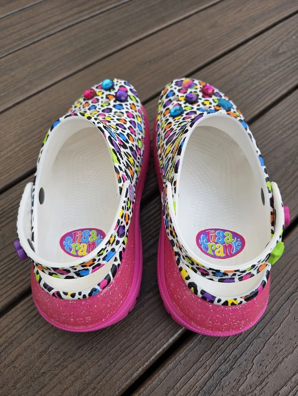 Crocs X Lisa Frank Mega Crush Clogs Size M8/W10 ••EXCELLENT CONDITION••